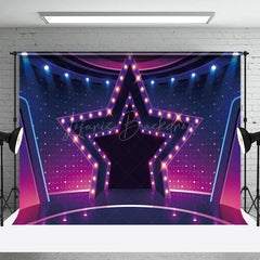 Lofaris Shiny Star Lights Dance Stage Photography Backdrop