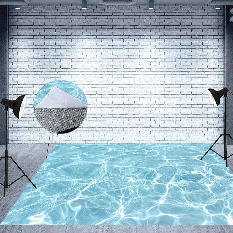 Lofaris Shiny Summer Swimming Pool Fabric Floor Backdrop