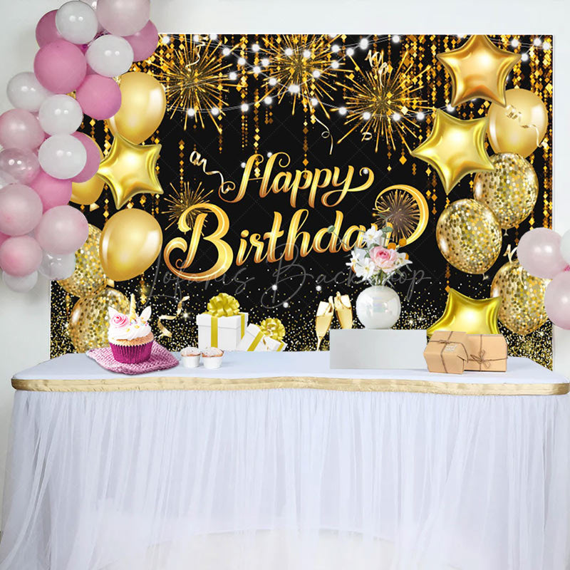 Lofaris Shiny Vibe Bokeh Balloon Happy Birthday Backdrop