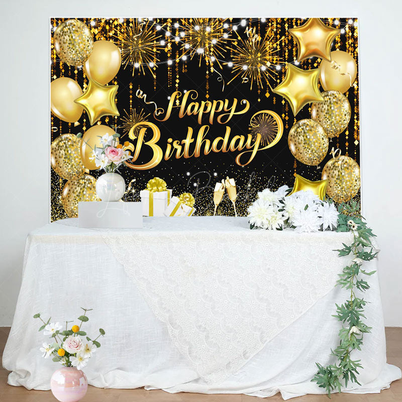 Lofaris Shiny Vibe Bokeh Balloon Happy Birthday Backdrop