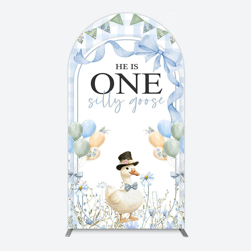 Lofaris Silly Goose Balloon Bow First Birthday Arch Backdrop