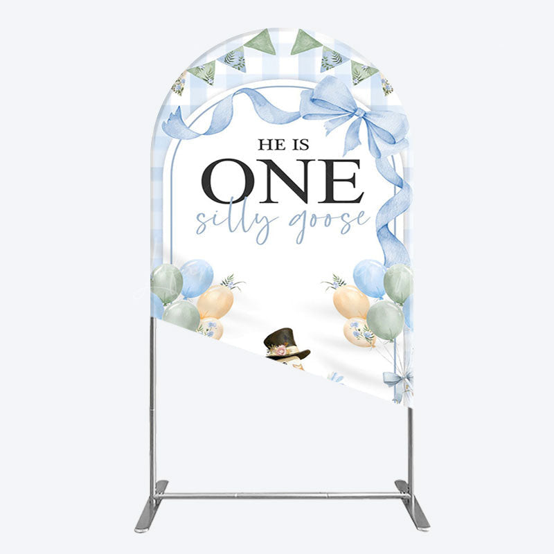 Lofaris Silly Goose Balloon Bow First Birthday Arch Backdrop