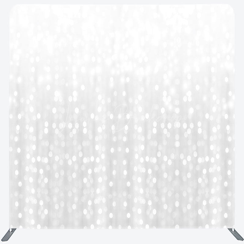 Lofaris Silver Bokeh Dance Party Square Double-Sided Backdrop