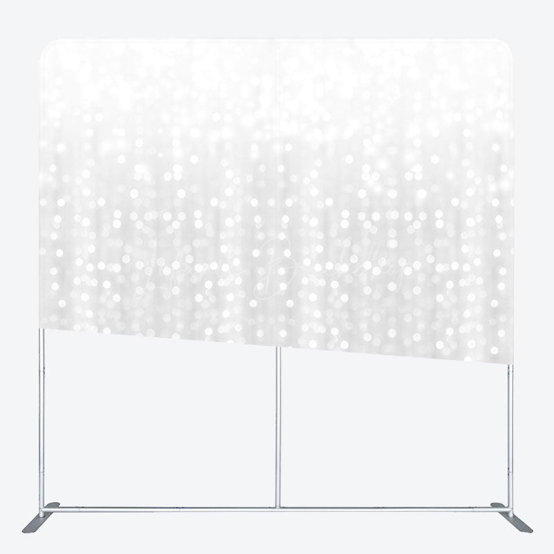 Lofaris Silver Bokeh Dance Party Square Double-Sided Backdrop