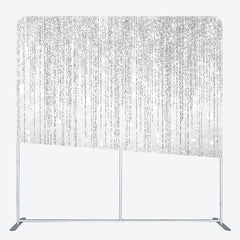 Lofaris Silver Bokeh Glitter Party Square Tension Backdrop