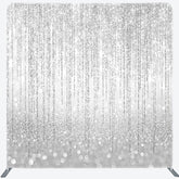 Lofaris Silver Bokeh Glitter Party Square Tension Backdrop
