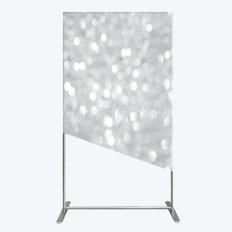 Lofaris Silver Bokeh Rectangle Backdrop Glittery Spots Abstract Background Wedding Birthday Party Cover Decoration
