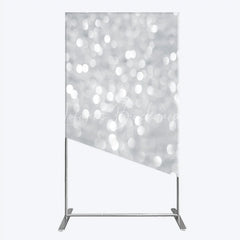 Lofaris Silver Bokeh Rectangle Backdrop Glittery Spots Abstract Background Wedding Birthday Party Cover Decoration