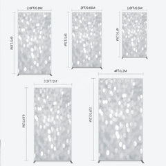 Lofaris Silver Bokeh Rectangle Backdrop Glittery Spots Abstract Background Wedding Birthday Party Cover Decoration