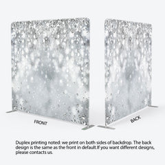 Lofaris Silver Diamond Glitter Party Pillow Case Backdrop
