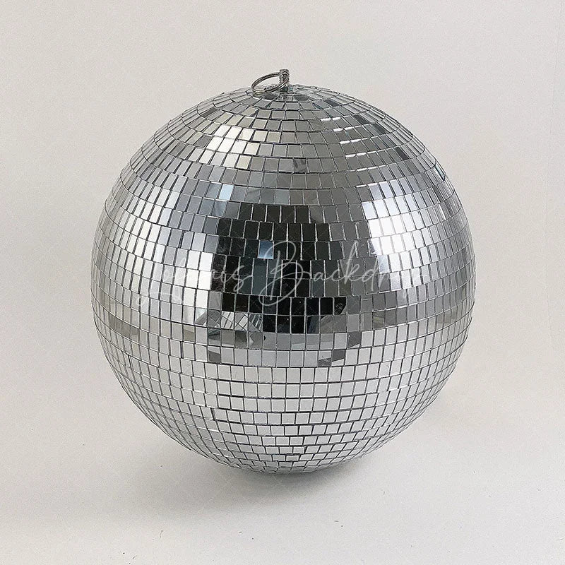 Lofaris Silver Foam Disco Mirror Ball Glass Hanging Party For Events & Wedding Decoration