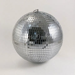 Lofaris Silver Foam Disco Mirror Ball Glass Hanging Party For Events & Wedding Decoration