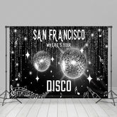 Lofaris Silver Glitter San Francisco Wheres Your Disco Backdrop