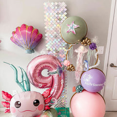 Lofaris Silver Gradient Sparkling Mermaid Shimmer Wall Panels