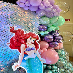Lofaris Silver Gradient Sparkling Mermaid Shimmer Wall Panels