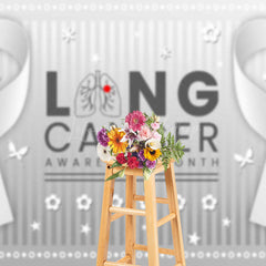 Lofaris Silver Ribbon Lung Cancer Awareness Month Backdrop