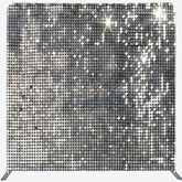 Lofaris Silver Sequin Dance Party Square Arch Fabric Backdrop