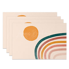 Lofaris Simple Abstract Galaxy Sun Pattern Set Of 4 Placemats