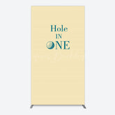 Lofaris Simple Beige Vibe Hole In One Birthday Rectangle Backdrop