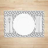 Lofaris Simple Black and White Polka Dot Set of 4 Placemats Classic Pattern for Modern Farmhouse Kitchen Decor