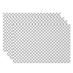 Lofaris Simple Black and White Rhombus Pattern Set of 4 Placemats Modern Geometric Design for Minimalist Kitchen