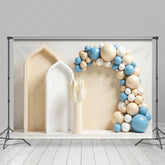 Lofaris Simple Blue Balloons Arches Wedding Photo Backdrop