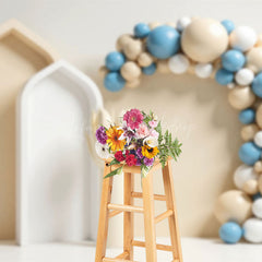 Lofaris Simple Blue Balloons Arches Wedding Photo Backdrop