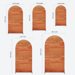 Lofaris Simple Brown Wooden Happy Birthday Arch Backdrop
