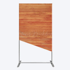 Lofaris Simple Brown Wooden Happy Birthday Rectangle Backdrop