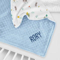 Lofaris Simple Colorful Trees Deers Floral Minky Baby Blanket