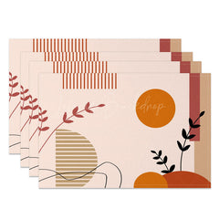 Lofaris Simple Elegant Sunrise Boho Sweet Set of 4 Placemats