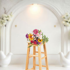 Lofaris Simple Holy White Communion Baptism Photo Backdrop