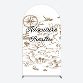 Lofaris Simple Line Painted Adventure Awaits Arch Backdrop