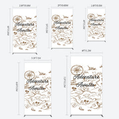 Lofaris Simple Line Painted Adventure Awaits Rectangle Backdrop