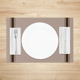 Lofaris Simple Modern Pink Brown Dining Set of 4 Placemats