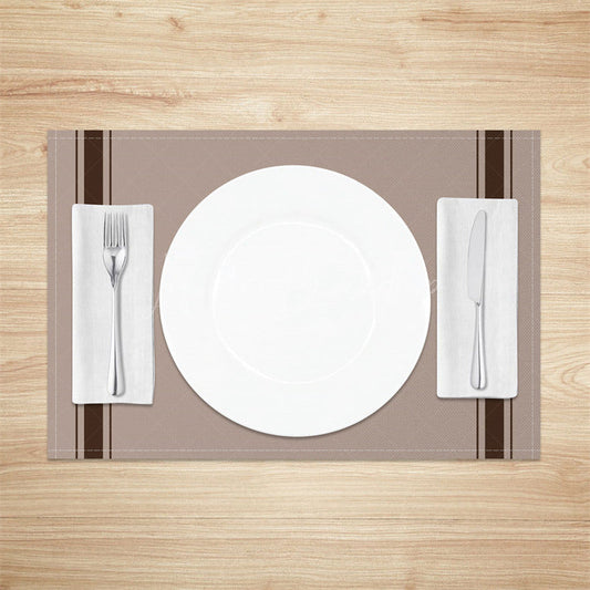 Lofaris Simple Modern Pink Brown Dining Set of 4 Placemats