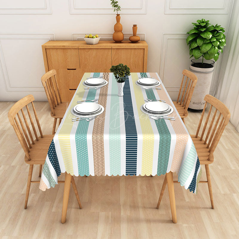 Lofaris Simple Pattern Rectangle Tablecloth For Home Decor