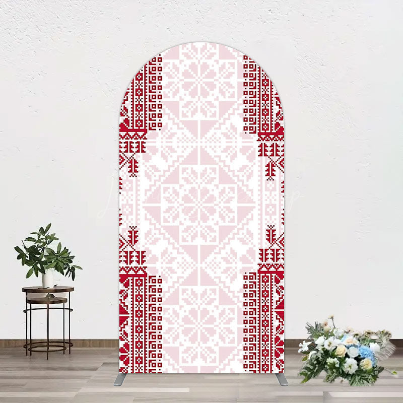 Lofaris Simple Slovakia Pattern Happy Birthday Arch Backdrop