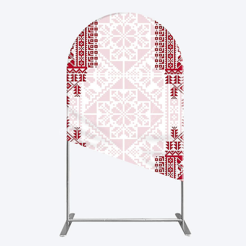 Lofaris Simple Slovakia Pattern Happy Birthday Arch Backdrop