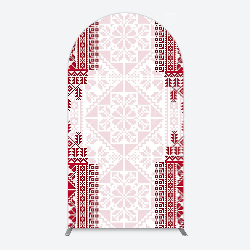 Lofaris Simple Slovakia Pattern Happy Birthday Arch Backdrop