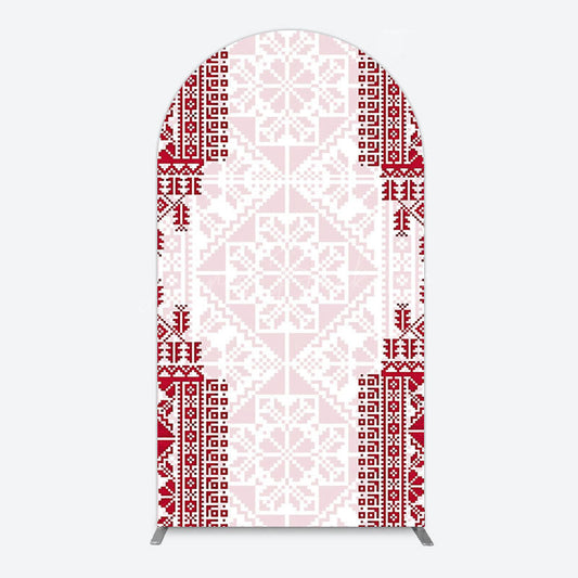 Lofaris Simple Slovakia Pattern Happy Birthday Arch Backdrop