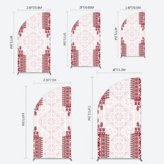 Lofaris Simple Slovakia Pattern Happy Birthday Half Moon Arch Backdrop