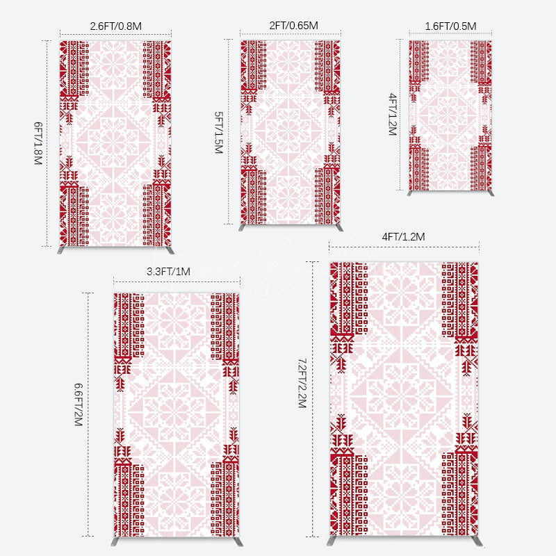 Lofaris Simple Slovakia Pattern Happy Birthday Rectangle Backdrop