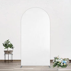 Lofaris Simple Solid Color White Theme Party Arch Backdrop