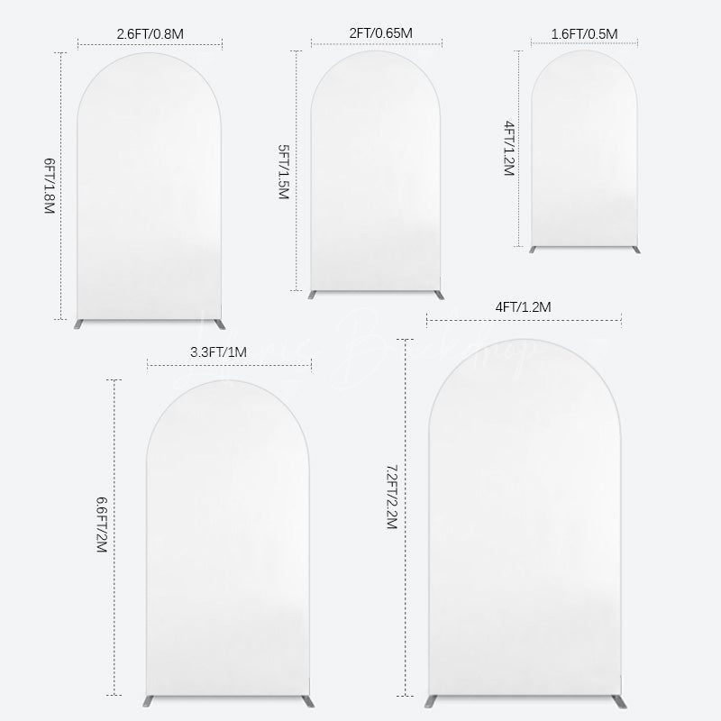 Lofaris Simple Solid Color White Theme Party Arch Backdrop