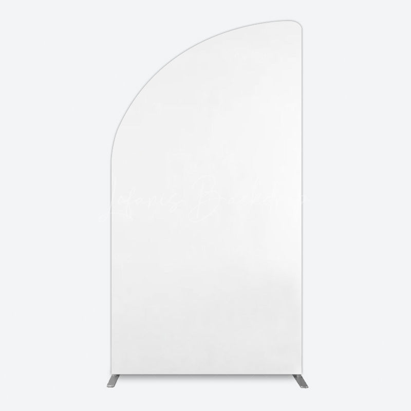 Lofaris Simple Solid Color White Theme Party Half Moon Arch Backdrop
