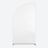 Lofaris Simple Solid Color White Theme Party Half Moon Arch Backdrop