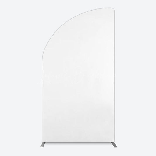 Lofaris Simple Solid Color White Theme Party Half Moon Arch Backdrop