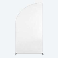 Lofaris Simple Solid Color White Theme Party Half Moon Arch Backdrop