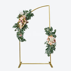 Lofaris Simple Solid Color White Theme Party Half Moon Arch Backdrop
